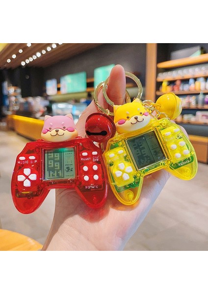 Sevimli Köpek Kafası Palmiye Tetris Oyun Konsolu Anahtarlık (Yurt Dışından)
