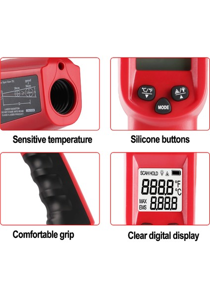 Thermometer Infrared DT8380AH (-50-380C)