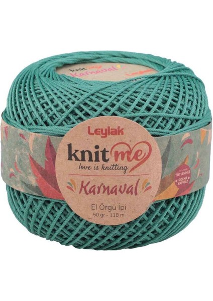 Knit Me Karnaval El Örgü Ipi Pastel Yeşil 04002 50 Gr.