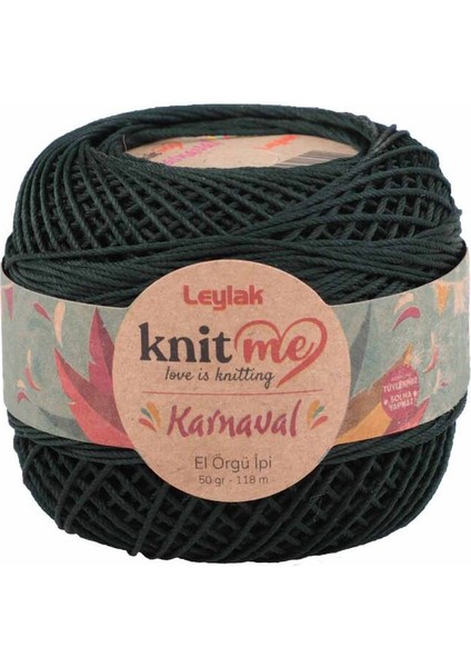 Knit Me Karnaval El Örgü Ipi Koyu Yeşil 06506 50 Gr.