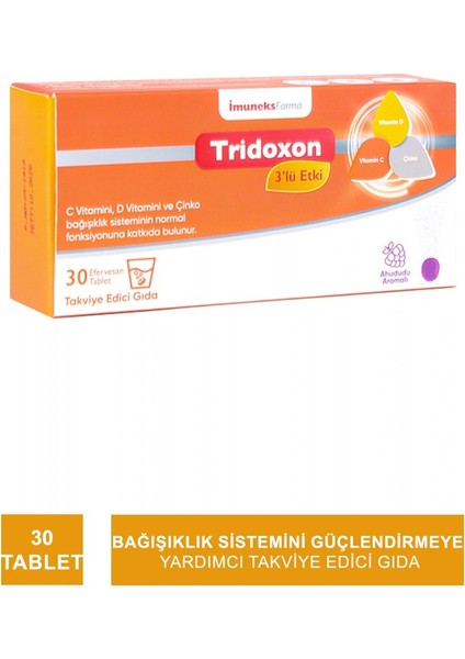 Tridoxon 3'lü Etki 30 Efervesan Tablet