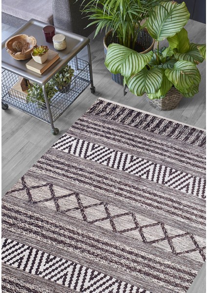 Bor Kahverengi Modern Polyester Dijital Baskı Halı