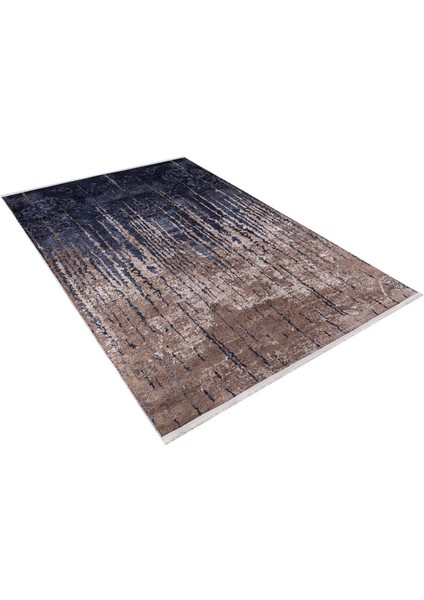 Isim Lacivert Modern Polyester Dijital Baskı Halı