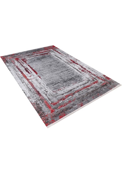 Kstovo Bordo Modern Polyester Dijital Baskı Halı