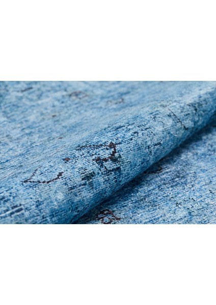 Anjerosucensk Mavi Göbekli Polyester Dijital Baskı Halı