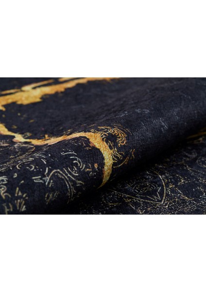 Dmitrov Gold Modern Polyester Dijital Baskı Halı