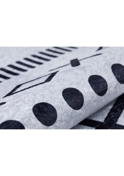 Azak Gri Modern Polyester Dijital Baskı Halı