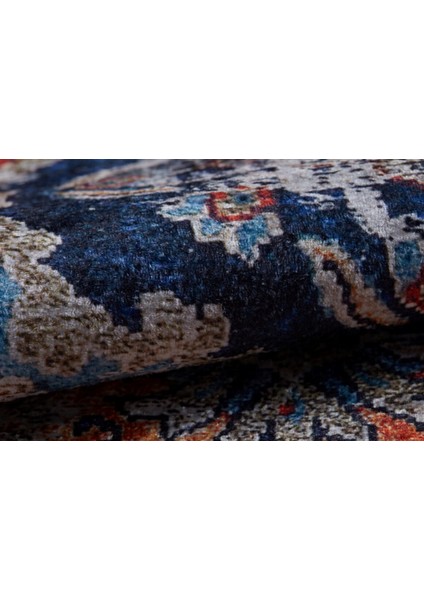 Jeleznogorsk Turuncu Göbekli Polyester Dijital Baskı Halı