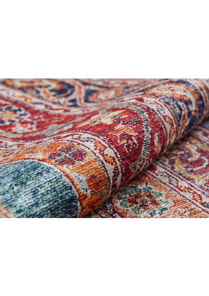 Velikiyeluki Turuncu Modern Polyester Dijital Baskı Halı