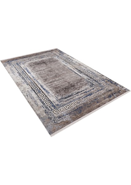 Kogalım Kahverengi Modern Polyester Dijital Baskı Halı