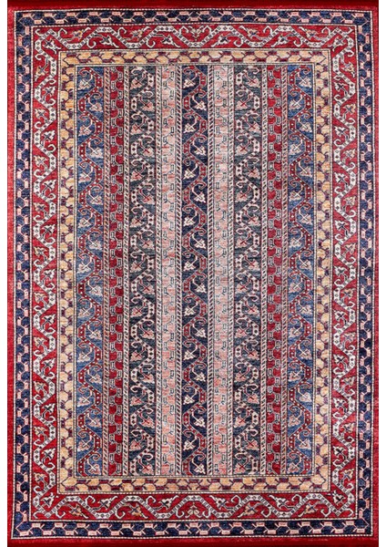 Zelenodolsk Kırmızı Çizgili Polyester Dijital Baskı Halı