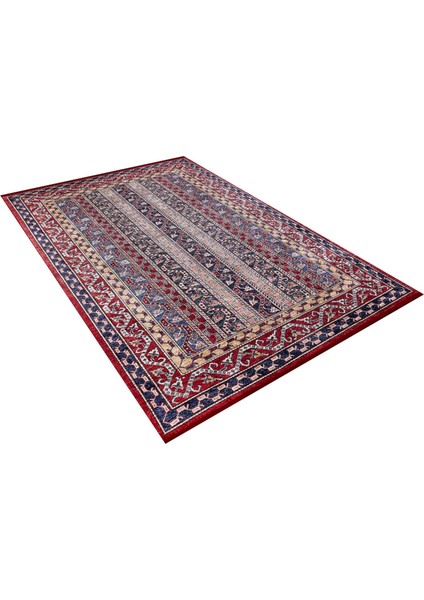 Zelenodolsk Kırmızı Çizgili Polyester Dijital Baskı Halı