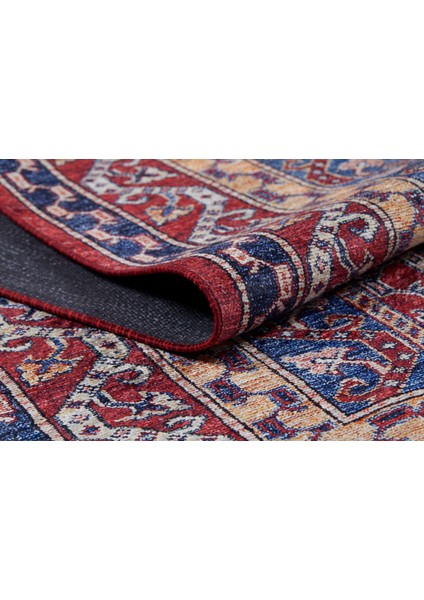 Zelenodolsk Kırmızı Çizgili Polyester Dijital Baskı Halı