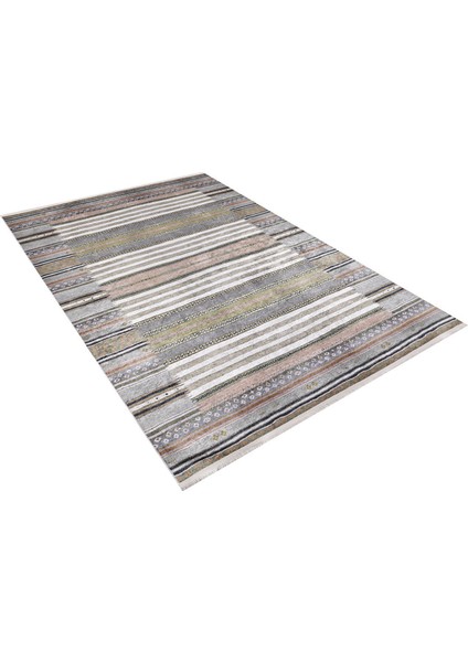 Ozyorsk Gri Göbekli Polyester Dijital Baskı Halı