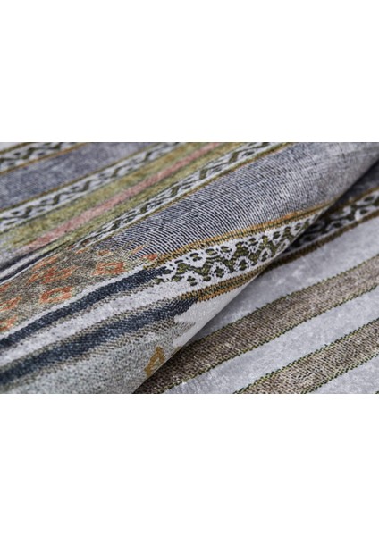Ozyorsk Gri Göbekli Polyester Dijital Baskı Halı