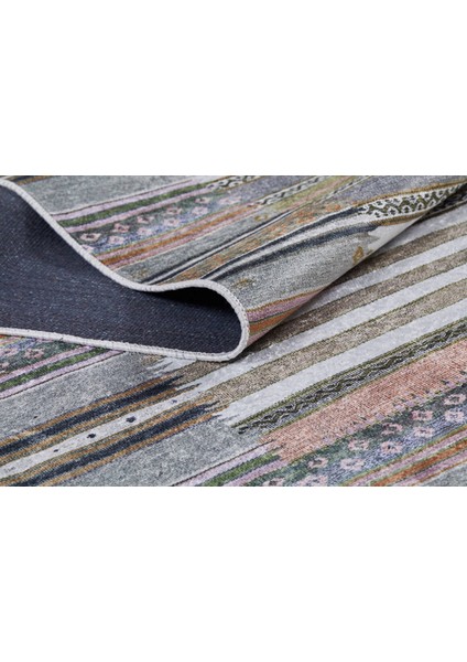 Ozyorsk Gri Göbekli Polyester Dijital Baskı Halı