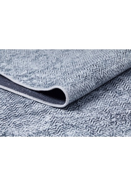 Tuymazi Mavi Modern Polyester Dijital Baskı Halı