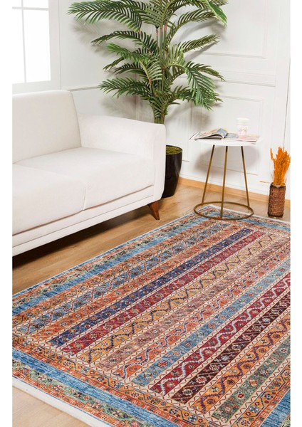 Caykovski Turuncu Modern Polyester Dijital Baskı Halı