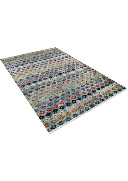Kansk Yeşil Modern Polyester Dijital Baskı Halı