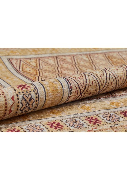 Berdsk Sarı Modern Polyester Dijital Baskı Halı