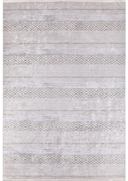 Klin Gri Modern Polyester Dijital Baskı Halı