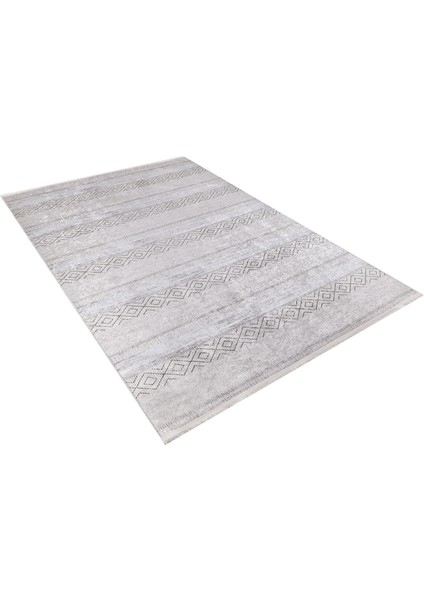 Klin Gri Modern Polyester Dijital Baskı Halı