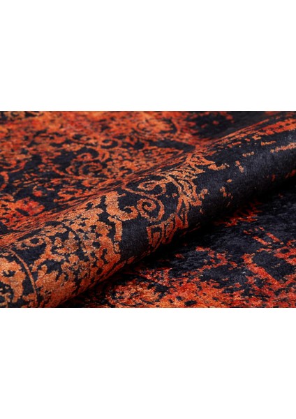 Birobican Siyah Göbekli Polyester Dijital Baskı Halı