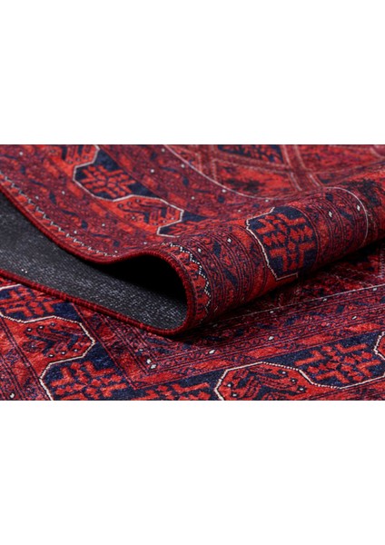 Kinesma Kırmızı Göbekli Polyester Dijital Baskı Halı