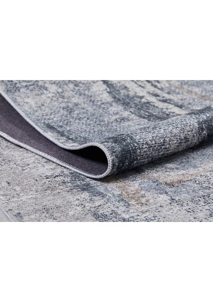 Stupino Gri Modern Polyester Dijital Baskı Halı