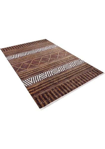 Sadrinsk Kahverengi Modern Polyester Dijital Baskı Halı