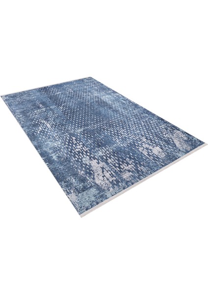 Mihaylovka Mavi Modern Polyester Dijital Baskı Halı