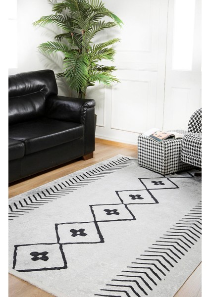 Ilimsk Gri Modern Polyester Dijital Baskı Halı