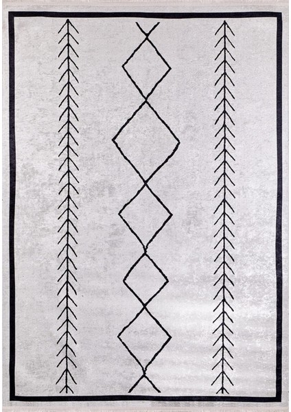 Kuznetsk Gri Modern Polyester Dijital Baskı Halı