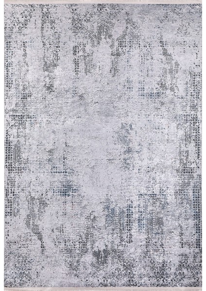 Polevskoy Gri Modern Polyester Dijital Baskı Halı