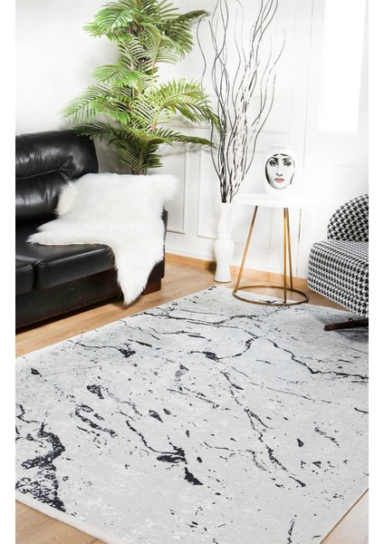 Timasyovsk Gri Modern Polyester Dijital Baskı Halı