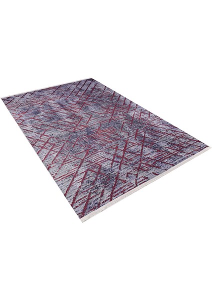 Tuapse Kırmızı Çizgili Polyester Dijital Baskı Halı