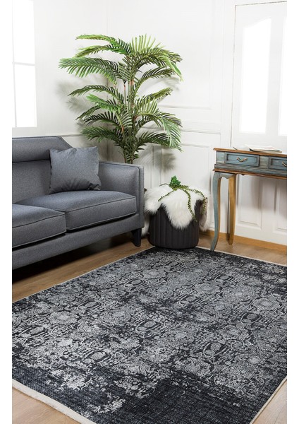 Roslavl Antrasit Modern Polyester Dijital Baskı Halı modelleri
