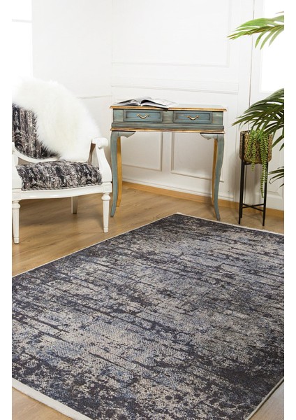 Meleuz Antrasit Modern Polyester Dijital Baskı Halı