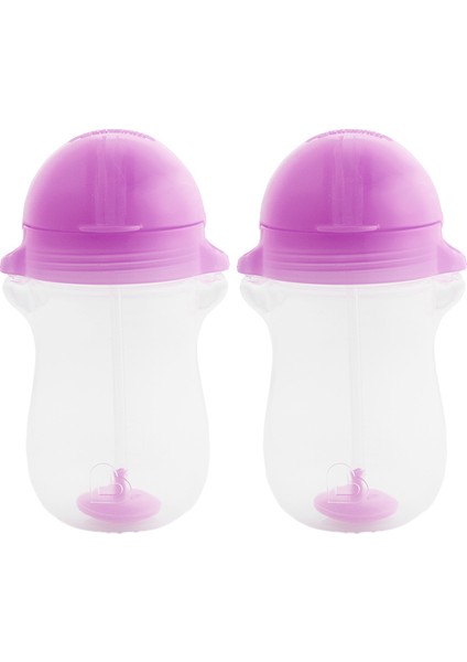 Tıklama Kilitli Uçlu Pipetli Alıştırma BARDAĞI,12AY+,296ML,2LI Paket