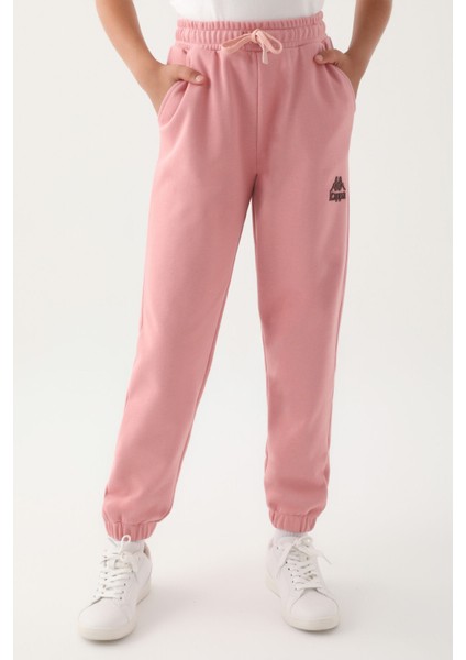 Pembe Bel Bağcıklı Ribanalı Kız Çocuk Eşofman Altı,