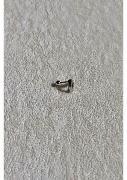 Nature Cerrahi Çelik Zirkon Taşlı Içi Boş Kalp 1cm Piercing