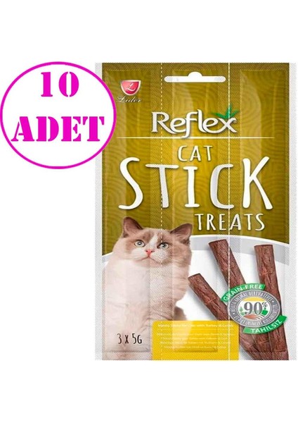 Hindili Kuzulu Kedi Ödül Çubuğu 5 gr 3'lü 10 Adet