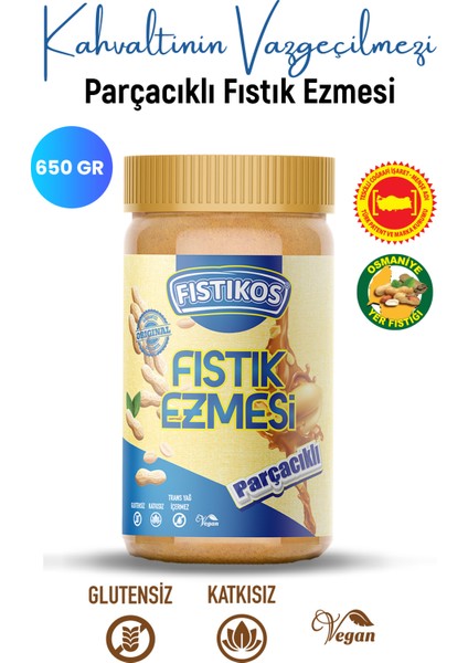 Tatlı & Parçacıklı Yer Fıstığı Ezmesi 650 G