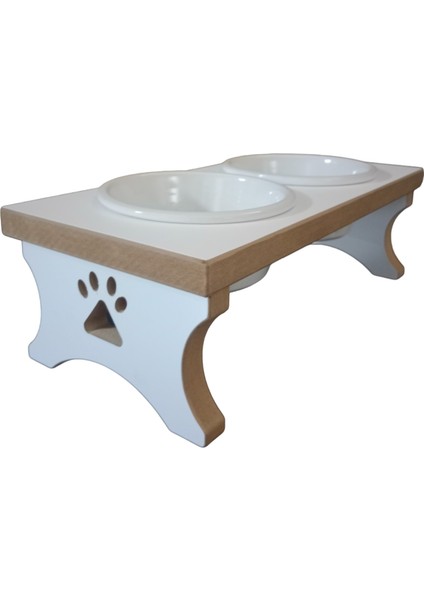 Seramik Kaseli Kedi - Köpek Mama ve Su Kabı Standı-2*400 ml. fiyatları
