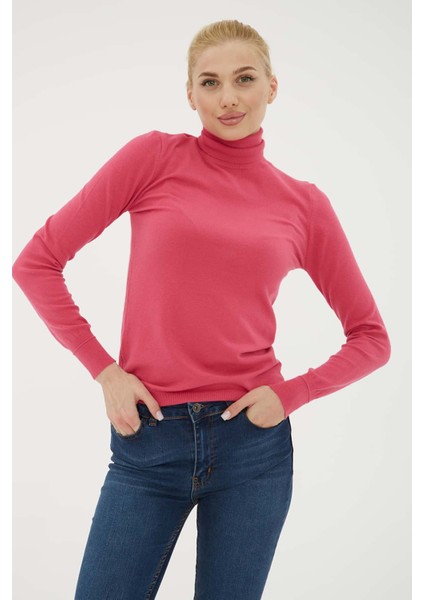 Regular Fit Balıkçı Yaka Kazak Kadın Kazak 23K0780K1 fırsatları