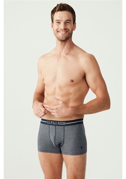 3 Adet Lacivert Melanj Lacivert Ekonomik Paket Erkek Boxer