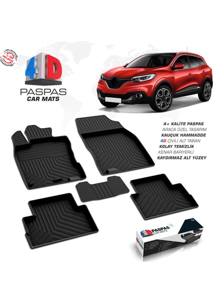 Renault Kadjar 4D Havuzlu Paspas 2015-2022 A+ Kalite