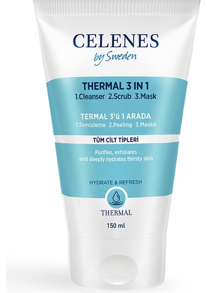 Thermal 3in1 Peeling - Maske - Temizleyici 150 ml Tüm Ciltler