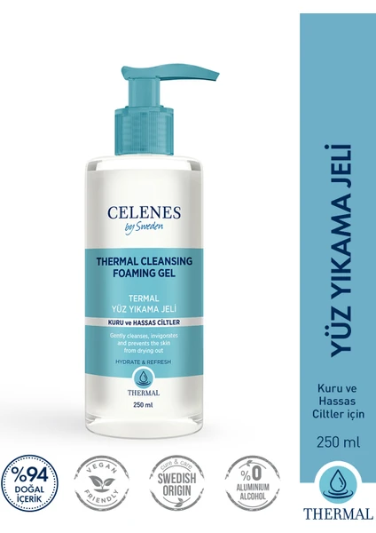 Celenes Thermal Yüz Yıkama Jeli Kuru/Hassas Ciltler 250 ML