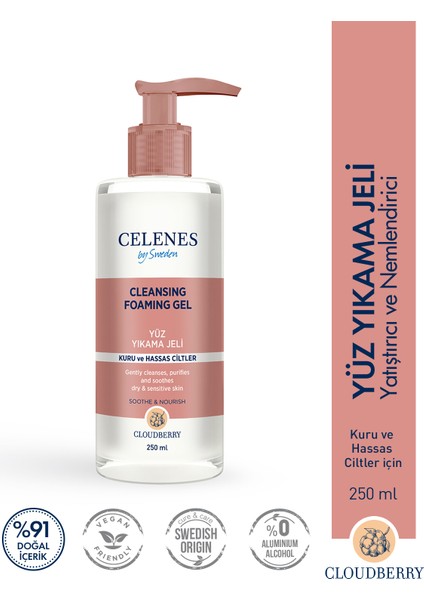 Celenes By Sweden Cloudberry Temızleme Jelı 250 ml Kuru - Hassas